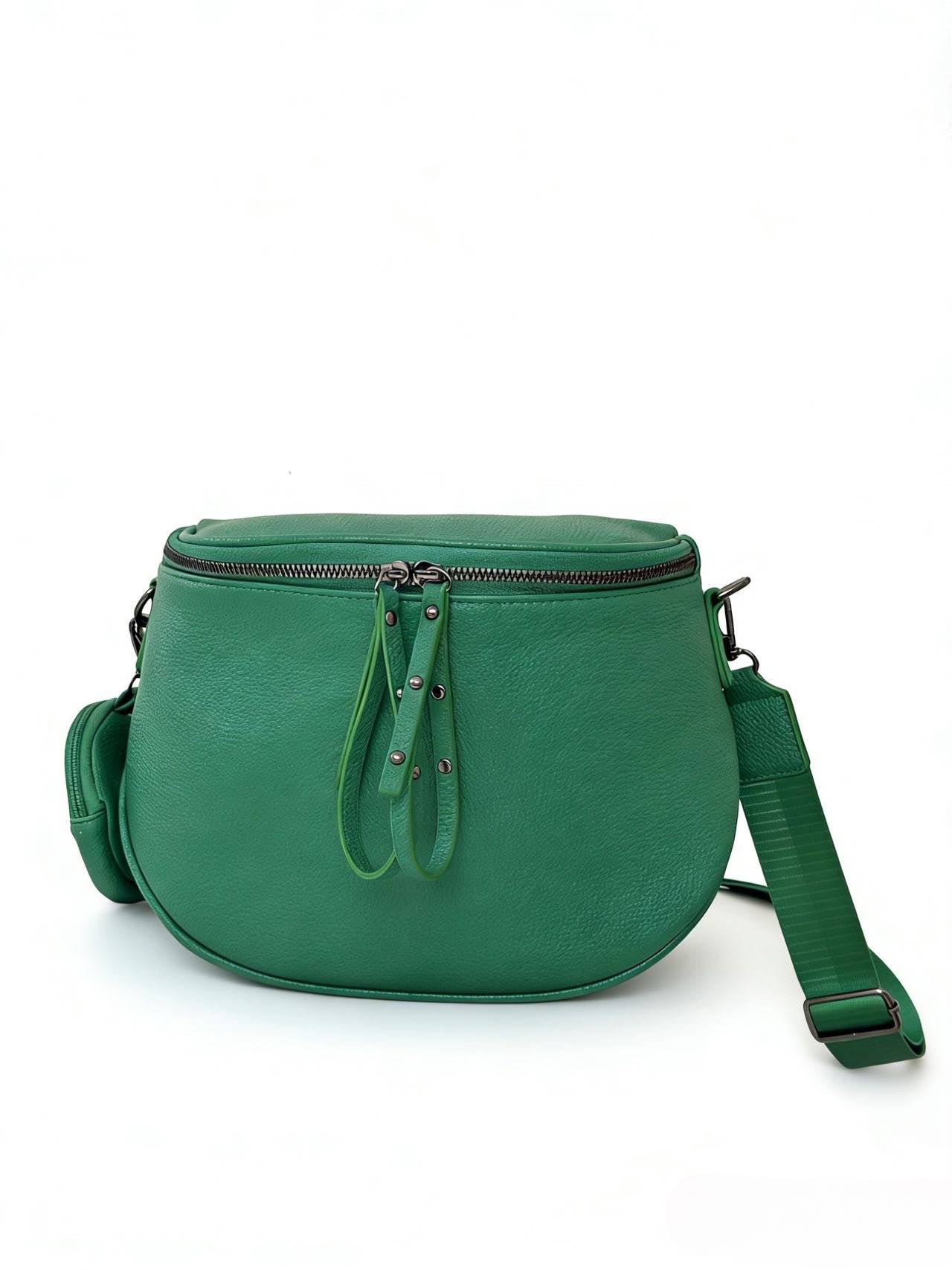 Women's Leather Large Capacity Saddle Trendy Full Women's Messenger Bag