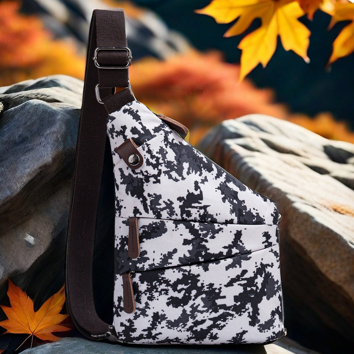 Waterproof Fabric Adjustable Strap Mini Portable Men's Chest Bag