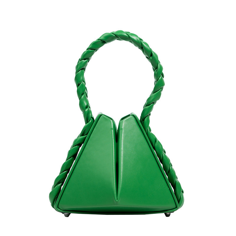 Women's Solid Color Daily Street Shaped Triangle Women's Shoulder Bag
