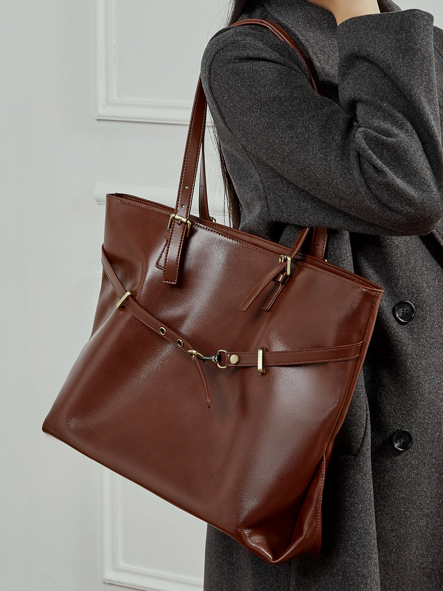 Large Capacity Totes Underarm Texture Western Style Bags