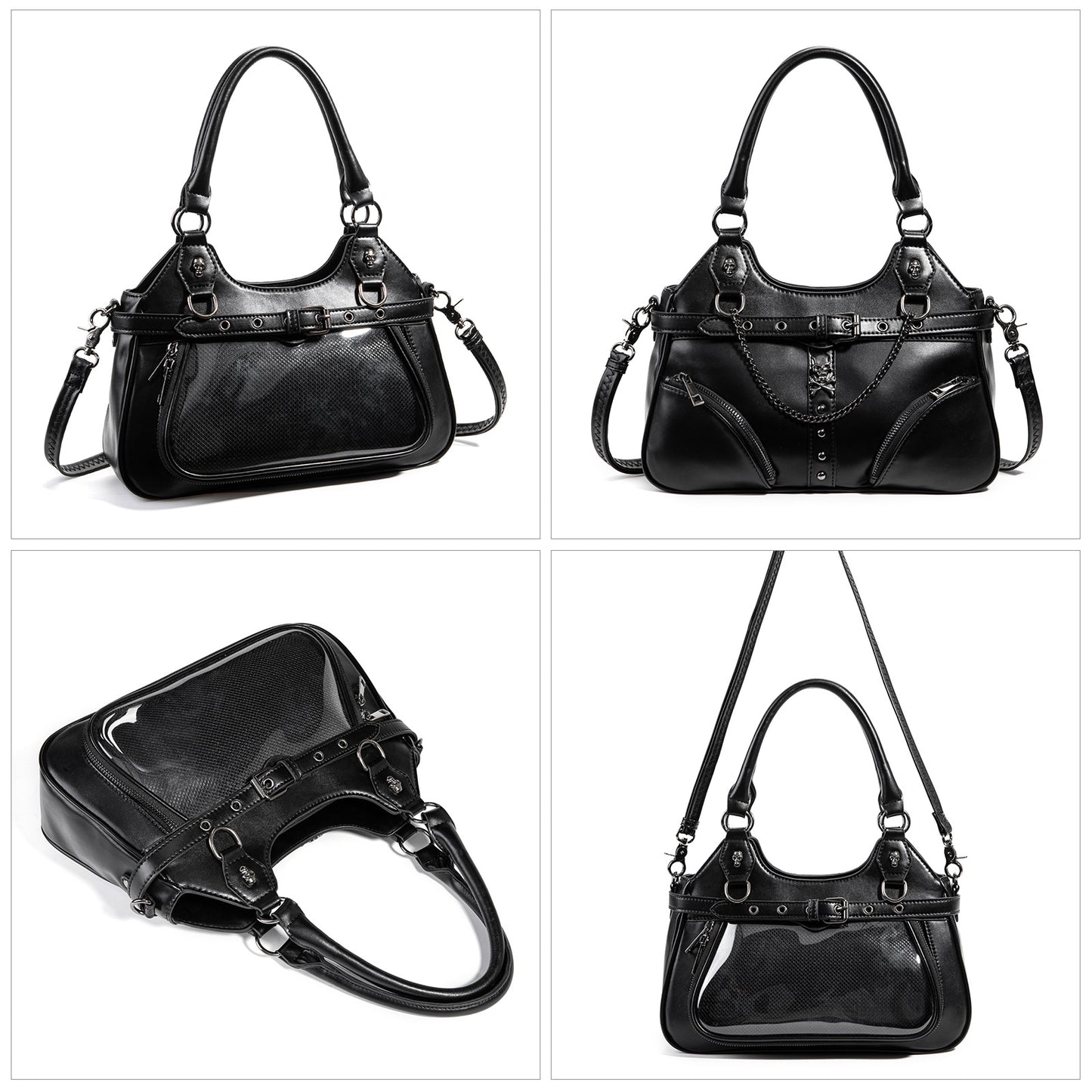 Cartoon Daily Bar Transparent Window Display Detachable Women's Shoulder Bag