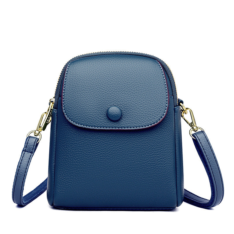 Women's Mobile Trendy Fashion Simple Genuine Leather Shoulder Bags