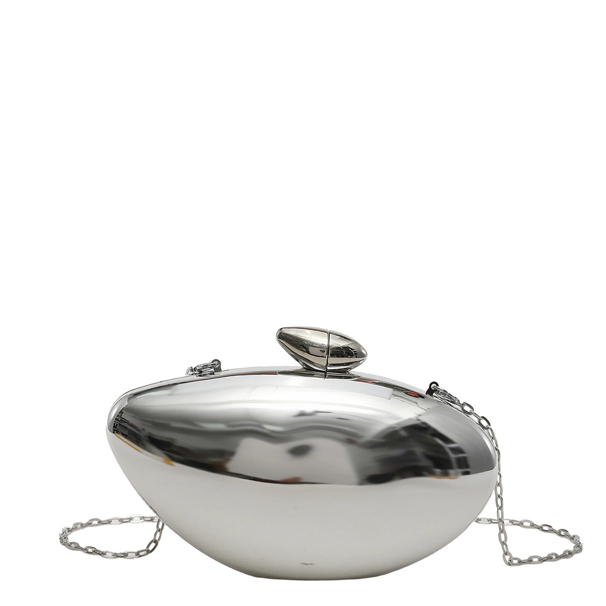 Women's French Style Goose Egg Box Clutch Personality Acrylic Gloss Dinner Bag