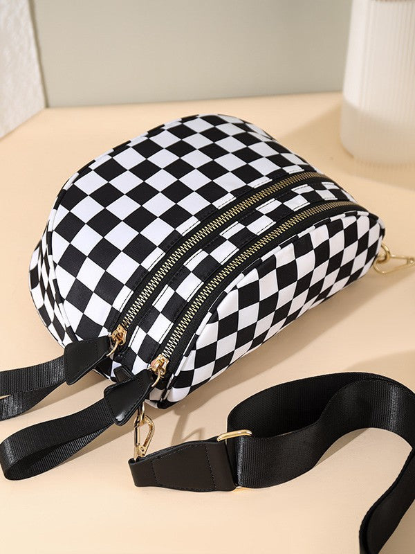 Women's Simple Chessboard Plaid Large Capacity Fashion Women's Messenger Bag