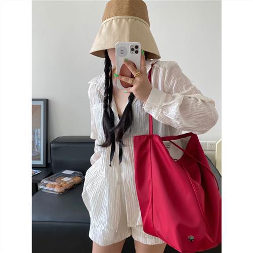 Women's Spring Waterproof Nylon Round Large Capacity Women's Shoulder Bag