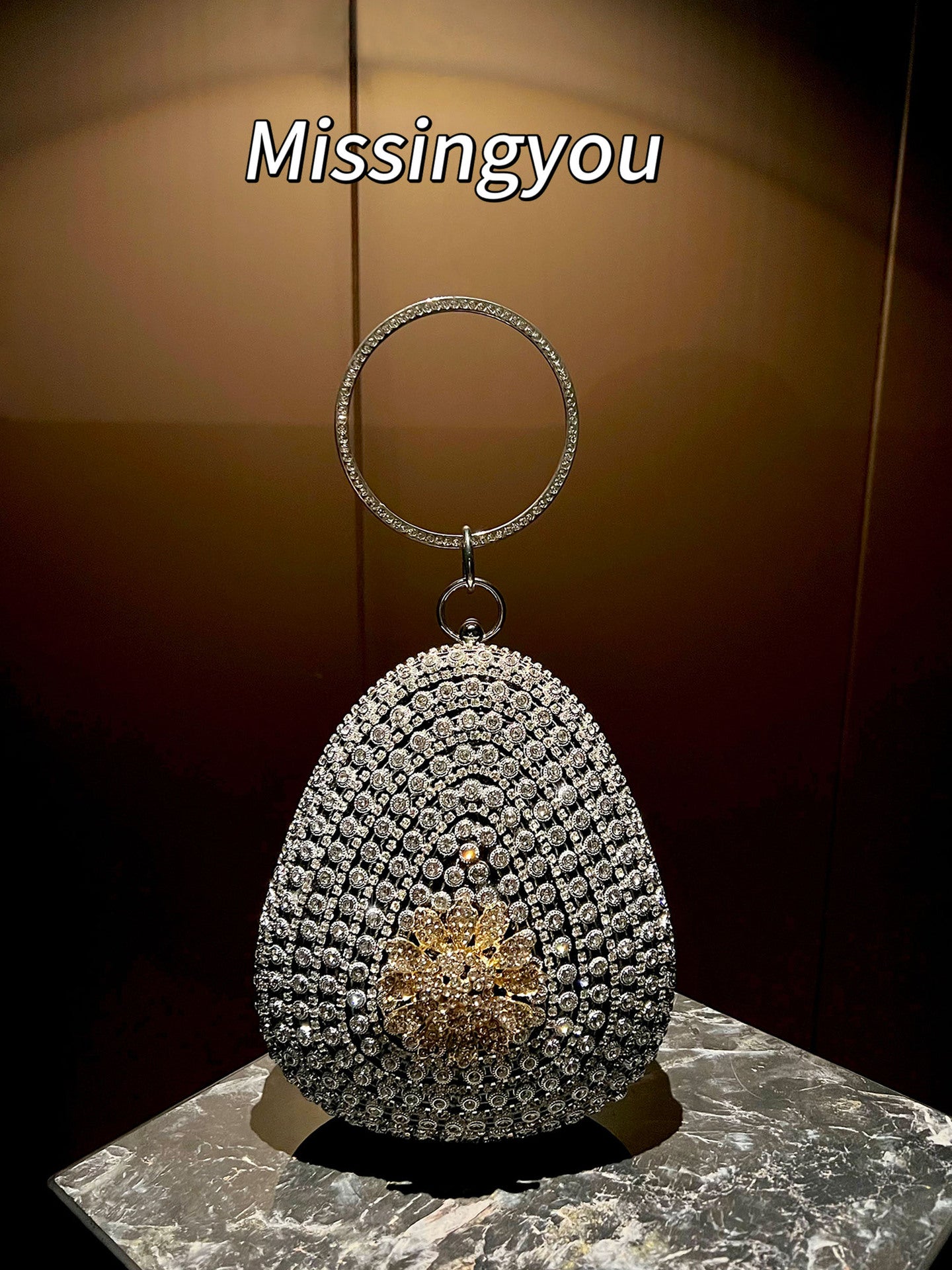 Beautiful Banquet Diamond Clutch Rhinestone Shiny Dinner Bag