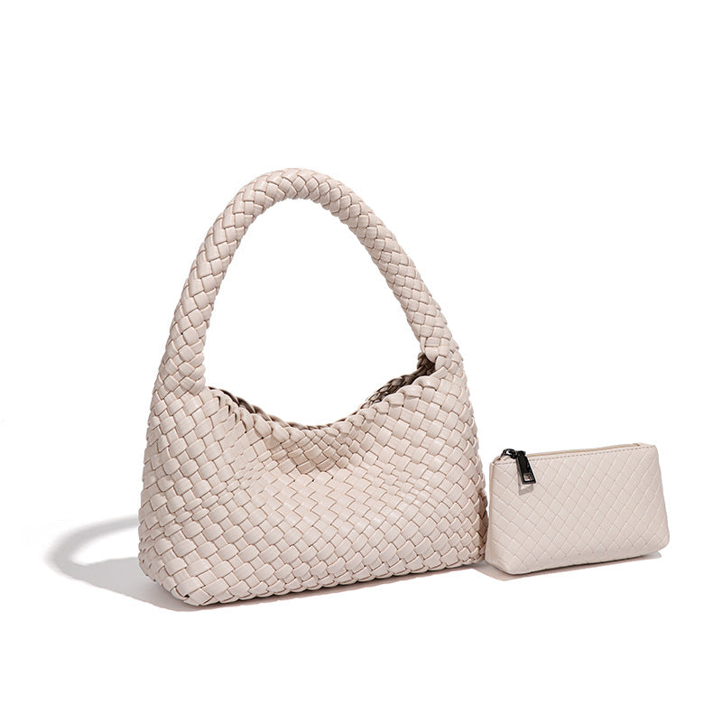 Women's Retro Composite Woven Hand Dumpling Versatile Lunch Bags