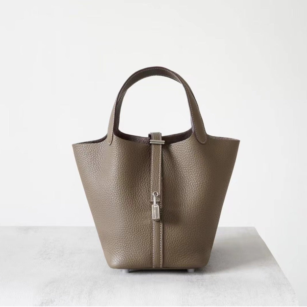 Women's Vegetable Basket Cowhide Pair Version High Quality Genuine Bags