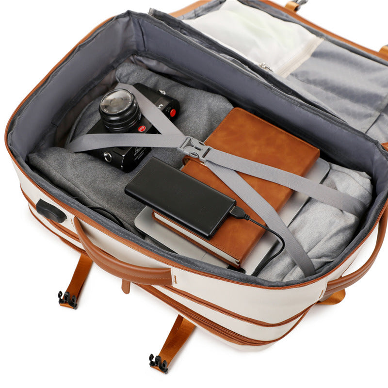 Fashion Elegant Scalable Leisure Contrast Color Backpacks