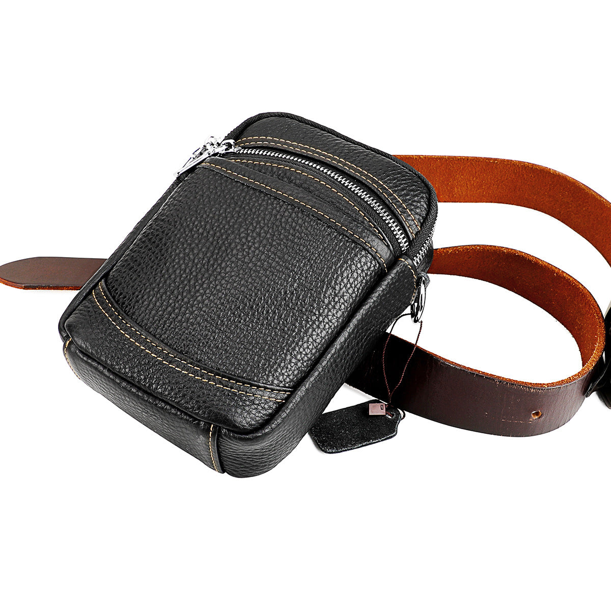 Women's & Men's Fashion Commuter Genuine Leather Men's Fanny Pack