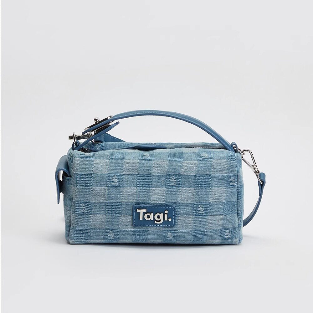 Lamb Wool Denim Mohair Portable Commuting Women's Messenger Bag