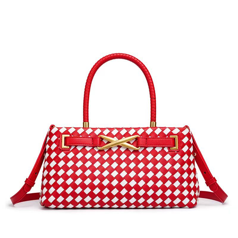 Women's Woven Retro Commuter Trendy Fashion Horizontal Women's Shoulder Bag