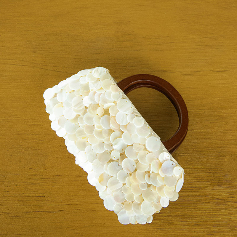 High-grade Handmade Natural Shell Elegant Personalized Simple Women's Handbag