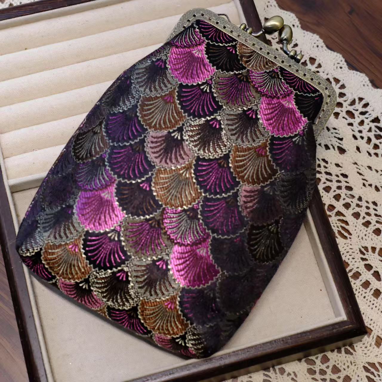 Retro Tassel Frame Handmade Ancient Style Female Purses