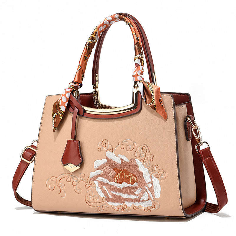 Women's Mother Fashionable Large Capacity Contrast Color Handbags