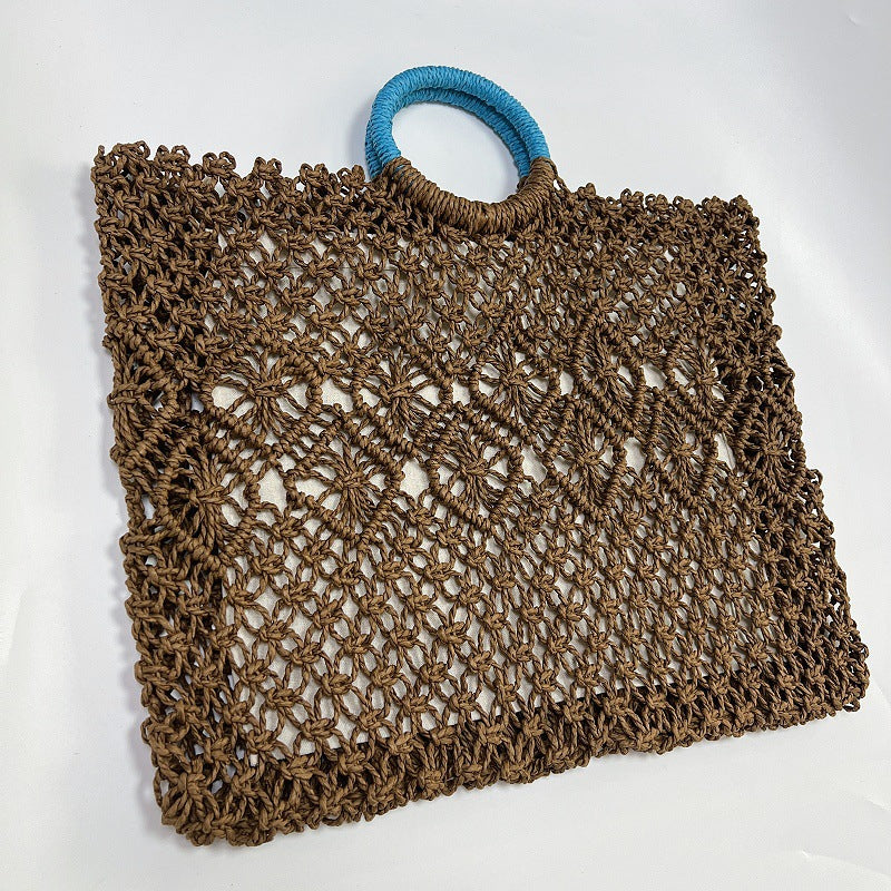 Women's Straw Hollow Woven Large Capacity Summer Handbags