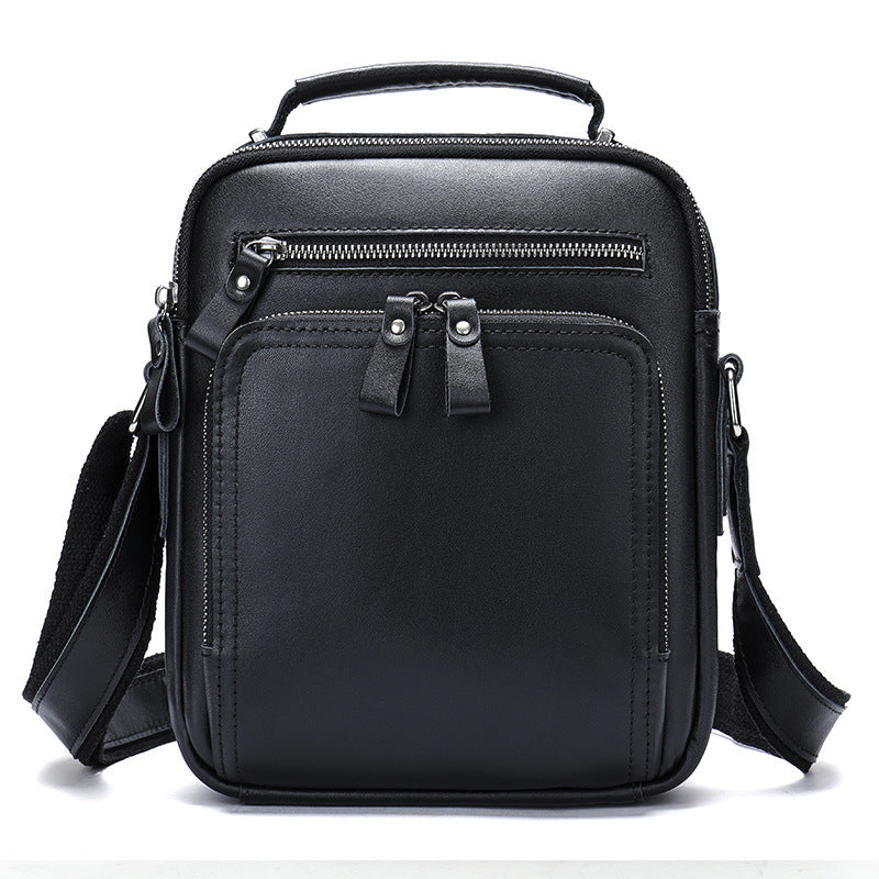 Men's Leather Fashion Crazy Horse First Layer Cowhide Men's Shoulder Bag
