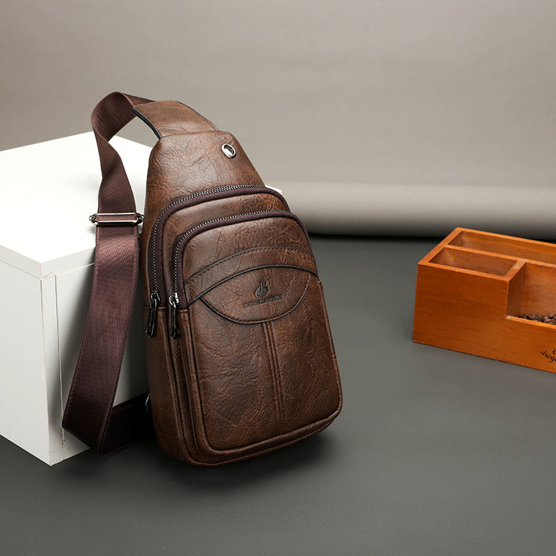 Men's Retro Business Commuter Vertical Texture Bags