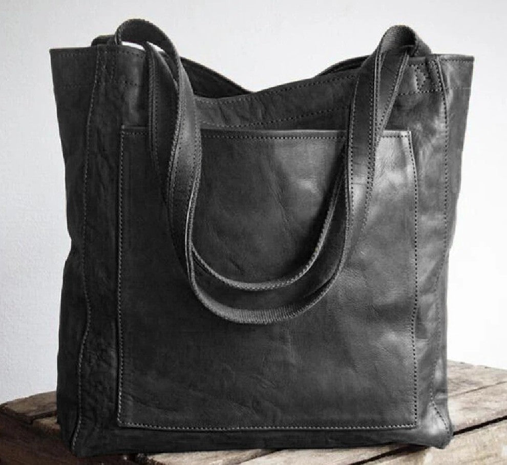 Women's Leather Portable With Pocket One Retro Oil Bags