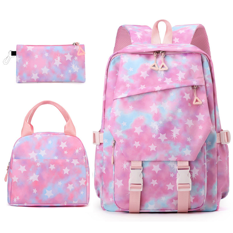 Printed For Primary Three-piece Set Simple Marbling Women's Shoulder Bag