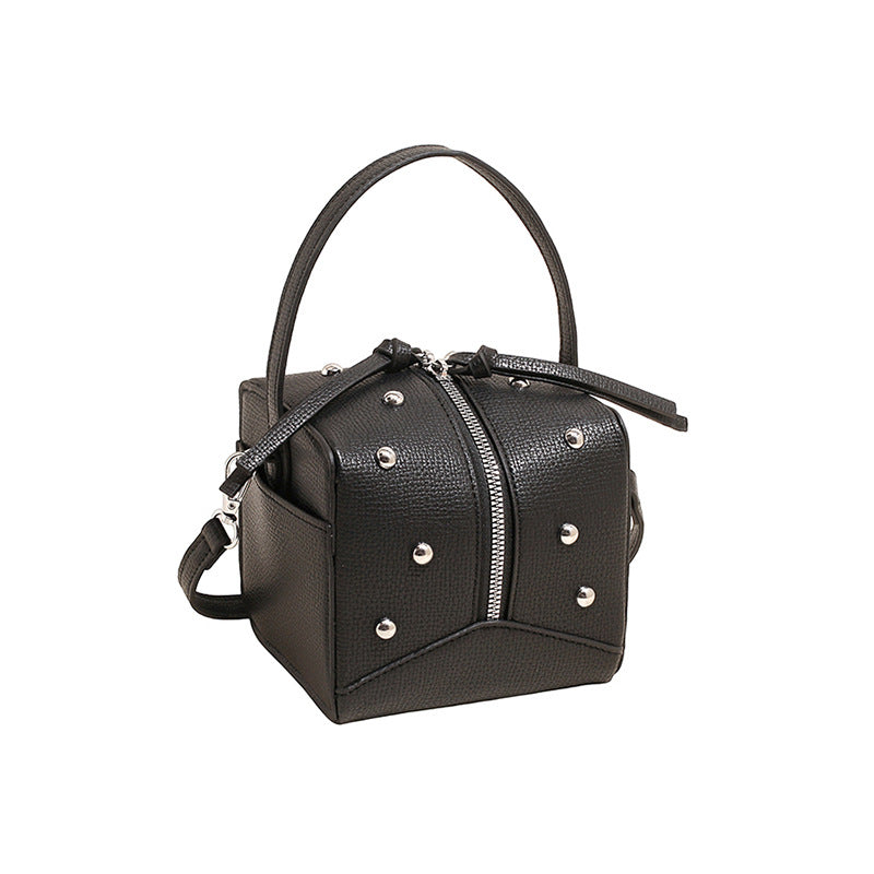 Women's Rivet Boston Korean Commuter Mini Portable Retro Bags