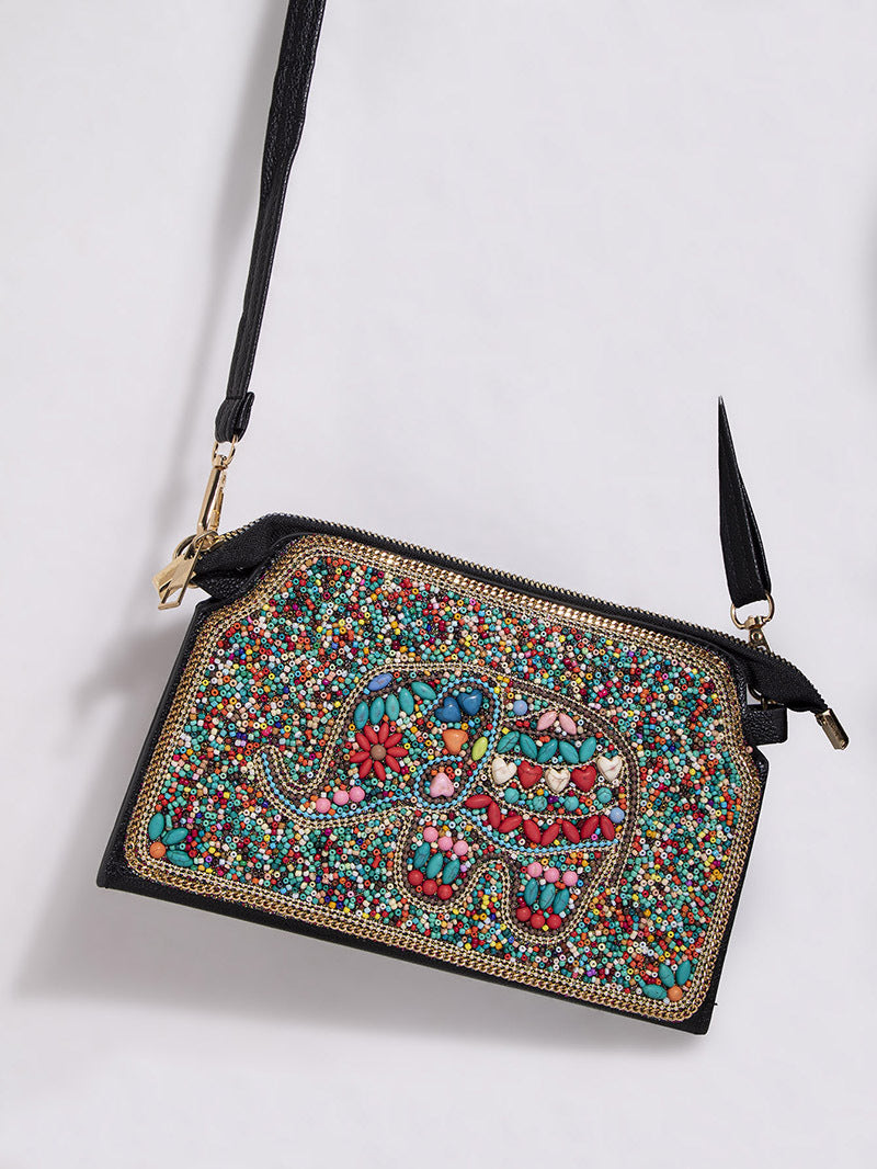 Women's Bohemian Style Bead Shell Flower Trip Bags