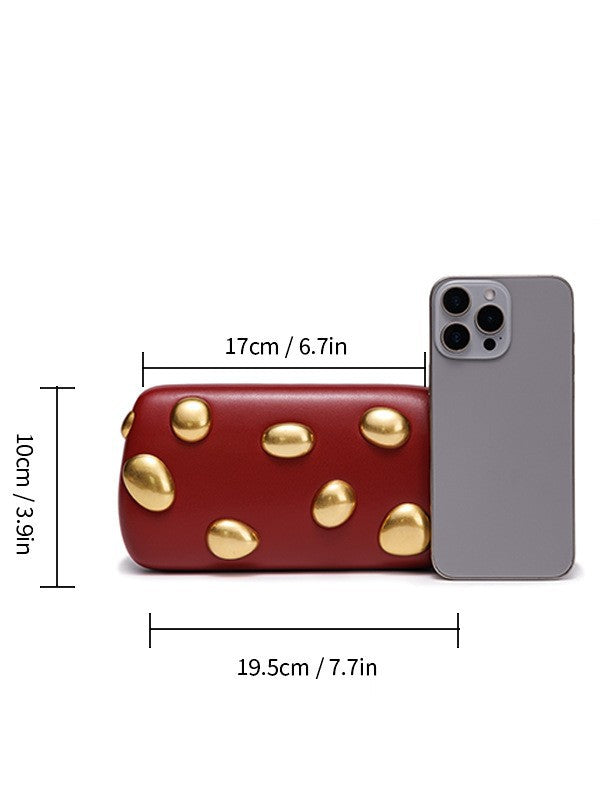Women's Design Retro Underarm Textured Mobile Fashion Small Square Bag