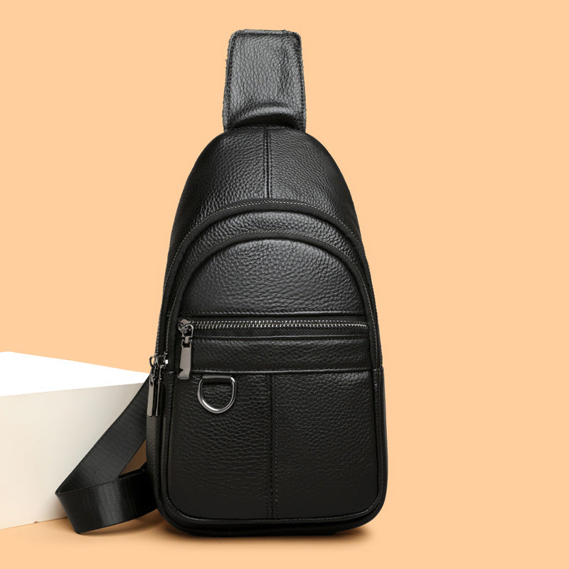 Men's Leather Business Leisure Large Capacity Portable Bags