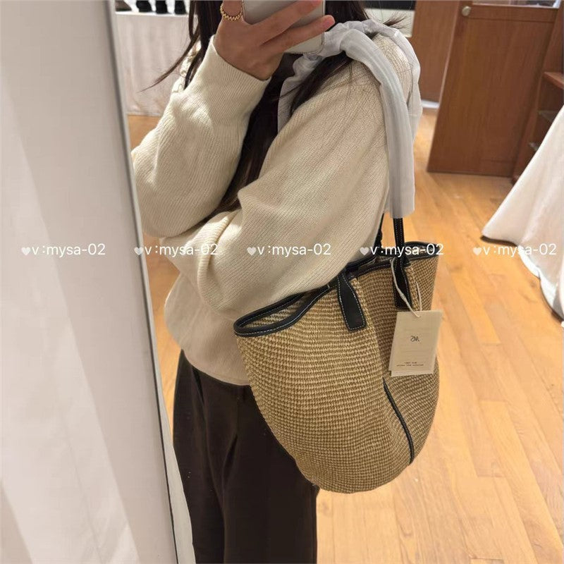 Women's Beach Design Large Capacity Totes Knitted Vacation Bags