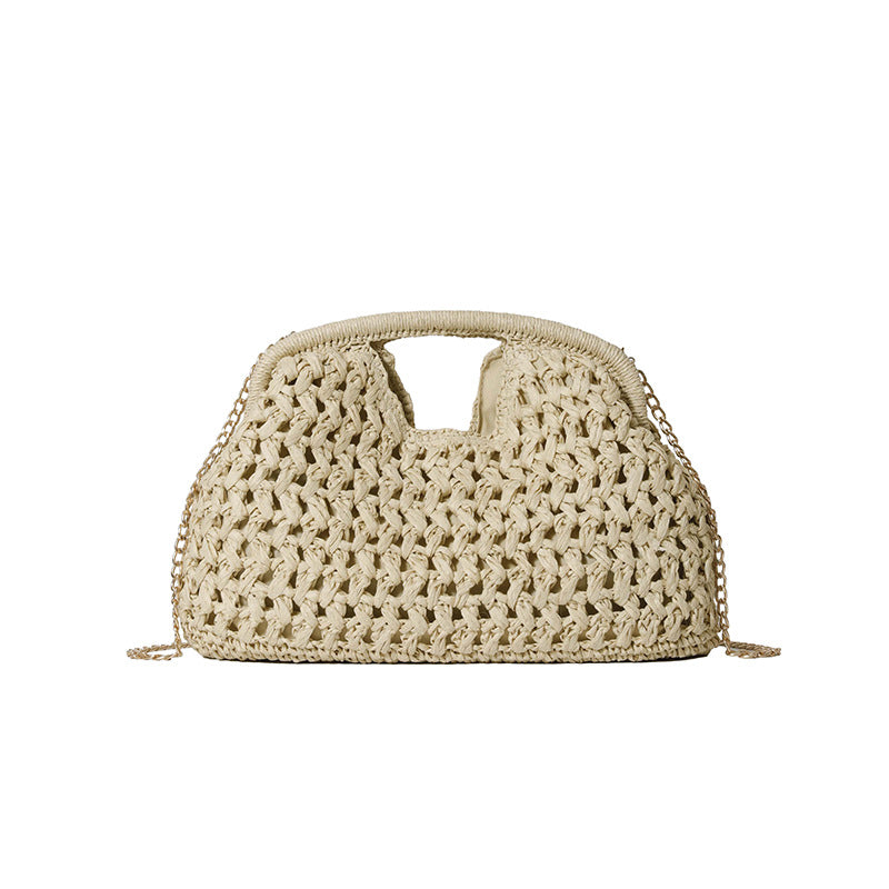Women's Knitted Straw Chain Stylish Good Texture Women's Shoulder Bag