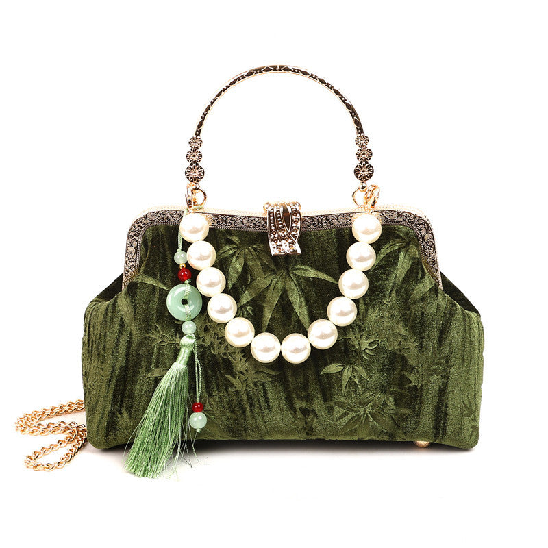 Republic Of China Advanced Chinese Style Cheongsam National Portable Clip Women's Messenger Bag