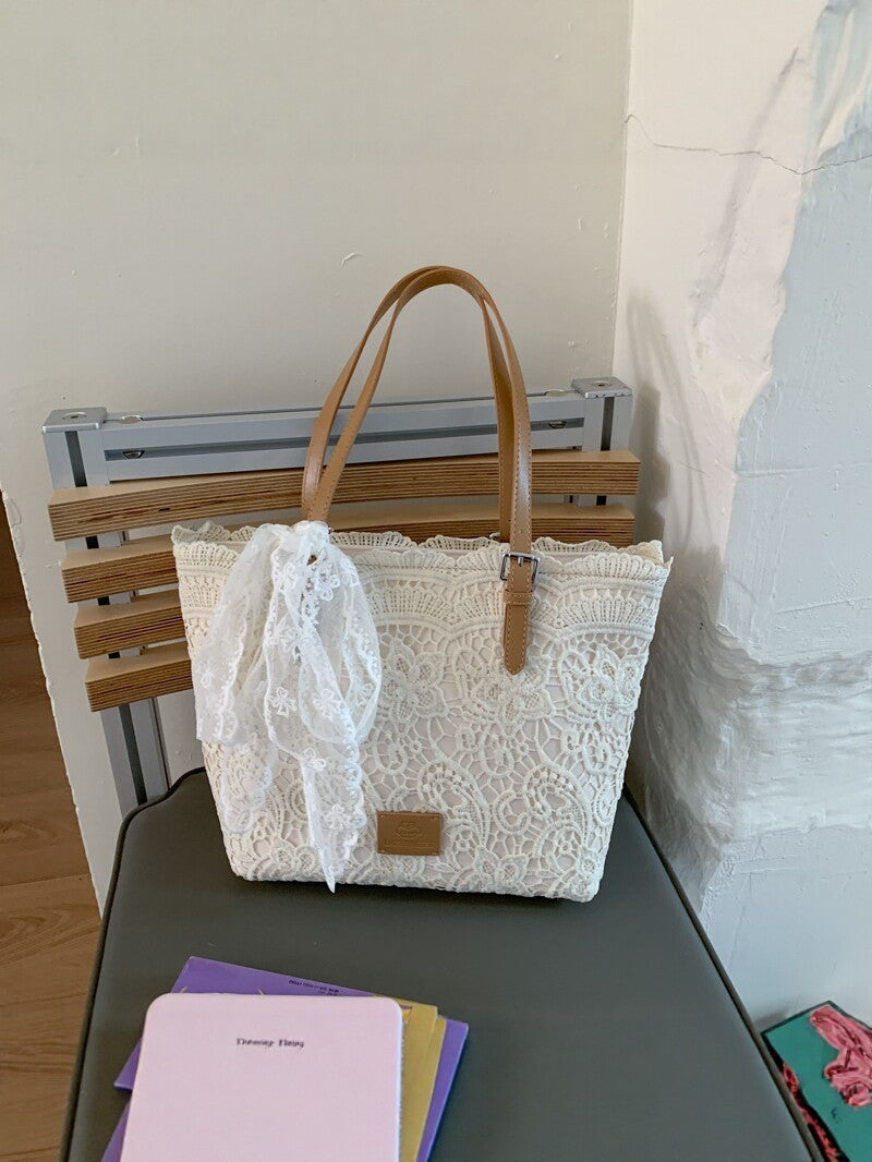 Women's Lace Large Capacity Versatile Commuter Mori Women's Shoulder Bag