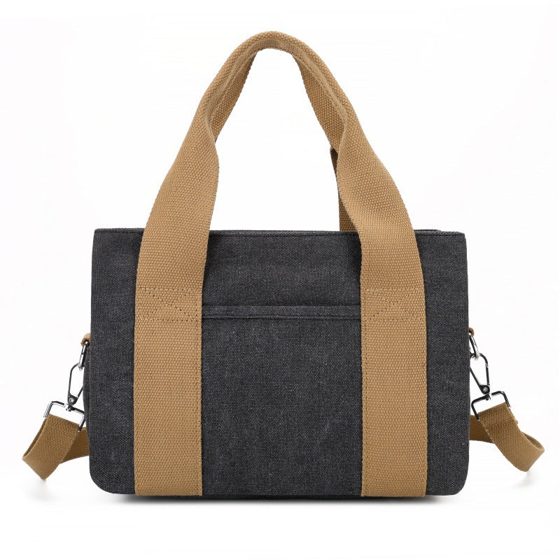 Women's Canvas Large Capacity Korean Style Solid Women's Messenger Bag