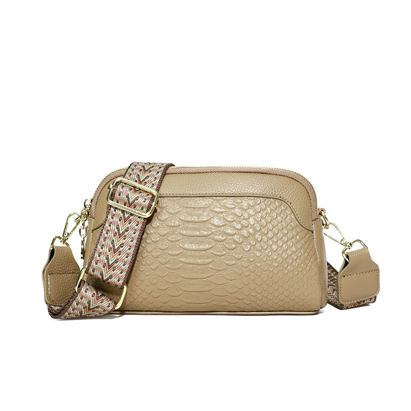 Women's Genuine Leather Simple Fashion Mobile Women's Messenger Bag
