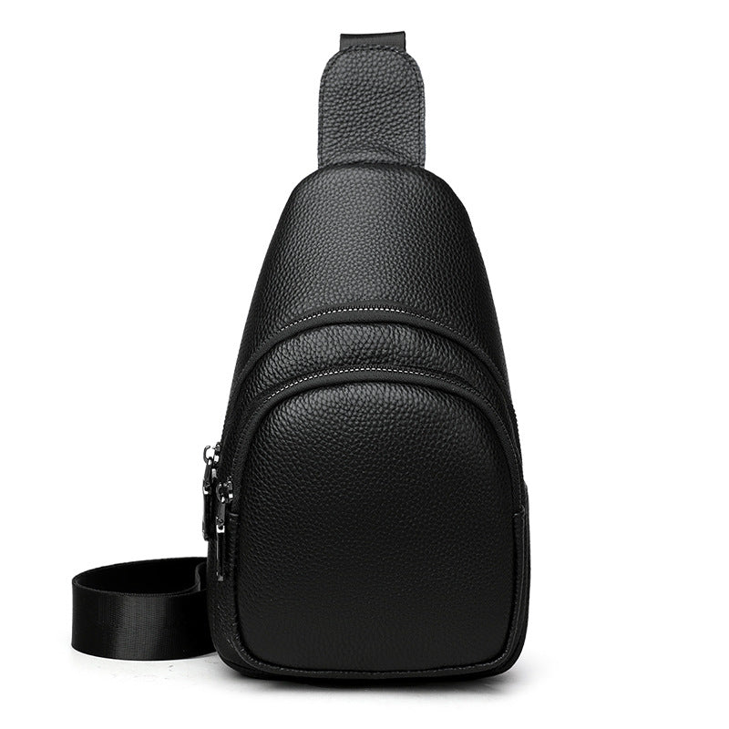 Women's & Men's Genuine Leather For Retro Simple First Women's Chest Bag, Fanny Pack