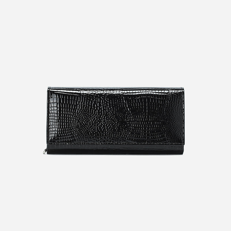 Charming Women's Crocodile Pattern Long Clutch Ladies Wallet
