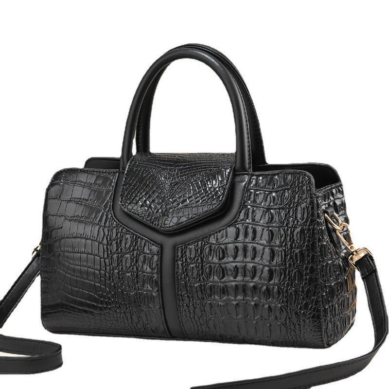 Women's High Quality Fashion Alligator Print Large Women's Messenger Bag