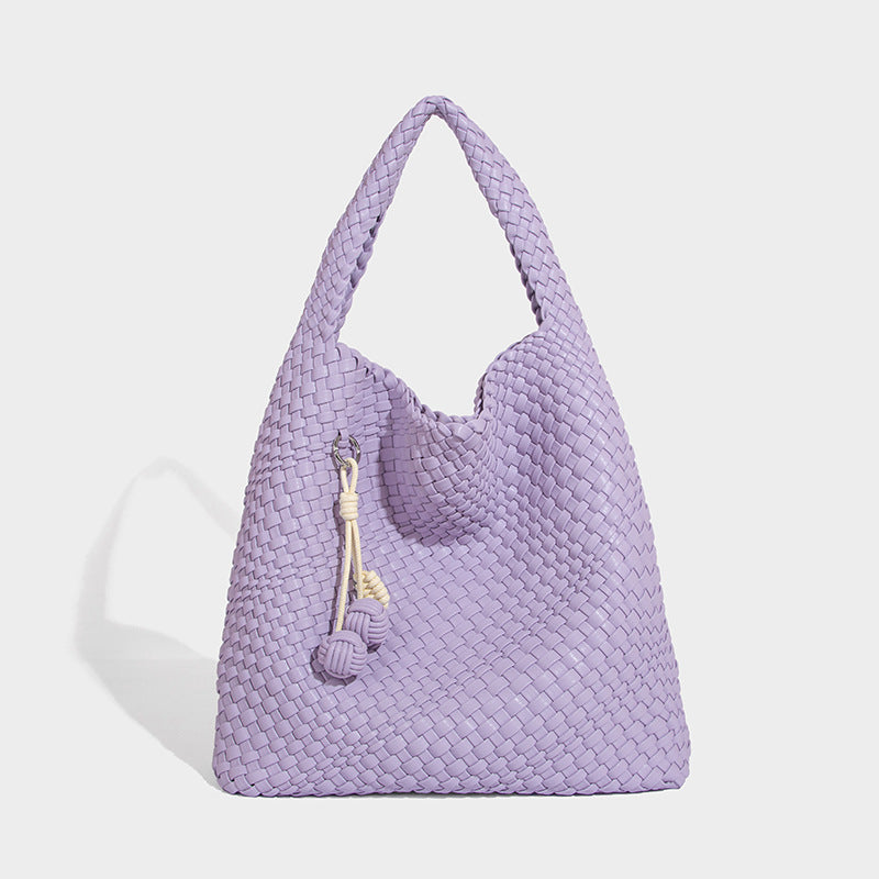Women's Commuter Large Capacity Fashion Combination Handmade Woven Women's Shoulder Bag