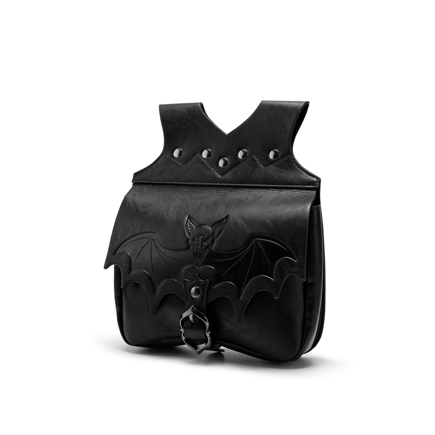 Women's & Men's Dark Bat Vintage Leather Festival Props Women's Chest Bag, Fanny Pack