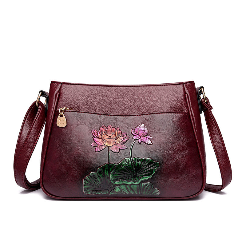 Women's Trendy Ethnic Style Retro Embossing Carved Artistic Bags