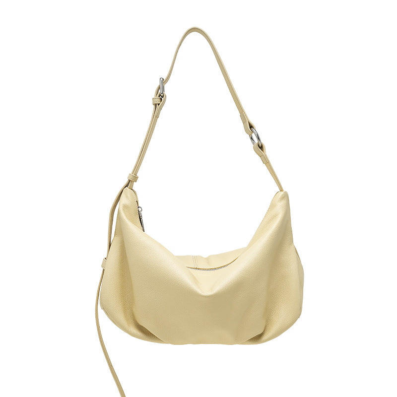 Women's Light Color One Niche Pleated Underarm Women's Shoulder Bag