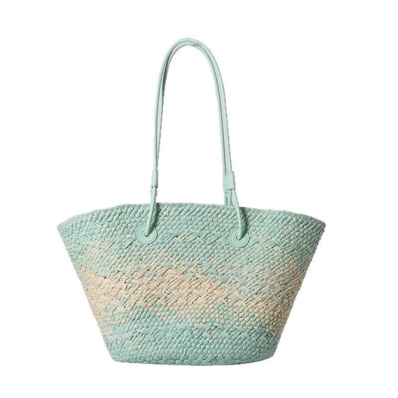 Women's Retro Portable Vacation Beach Woven Women's Shoulder Bag