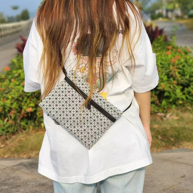 Women's Geometric Diamond Fashion Silicone Portable Plaid Women's Messenger Bag