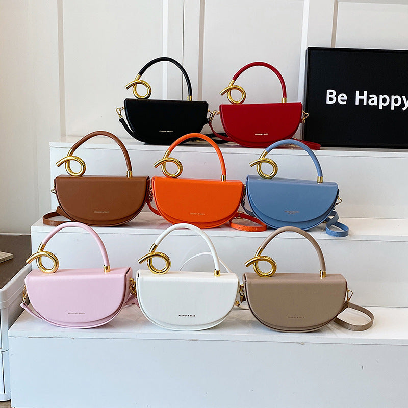 Women's Fashion Trendy Saddle Texture Underarm Leisure Shoulder Bags