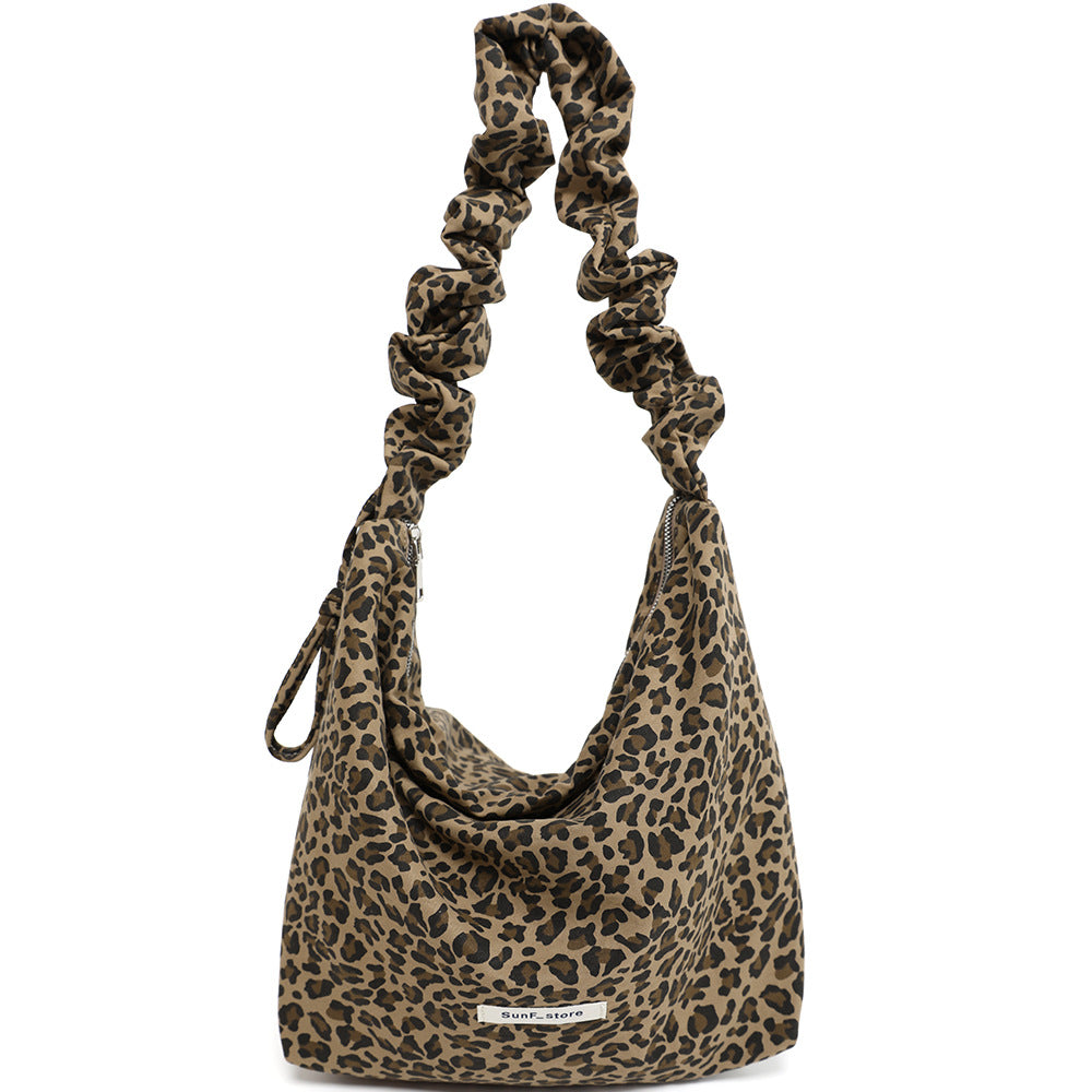Women's Checked Canvas Korean Style Atmosphere Large Capacity Women's Messenger Bag