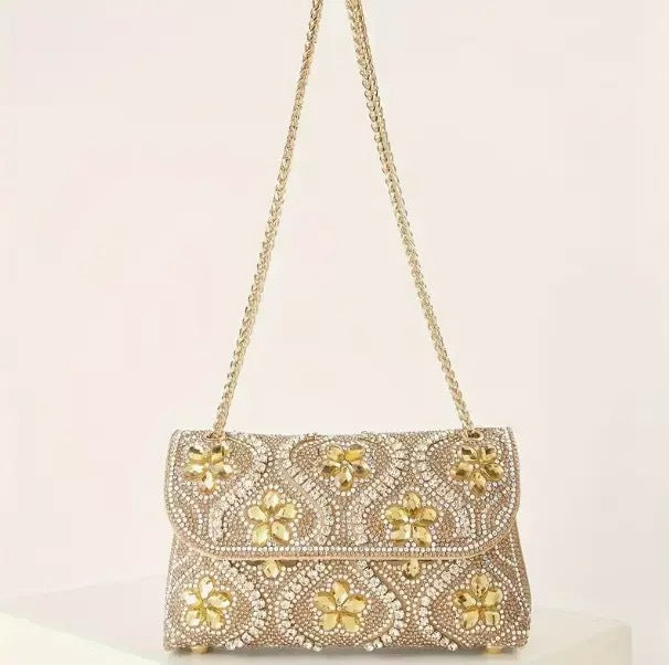 Beautiful Slouchy Gem Party With Diamonds Handbags
