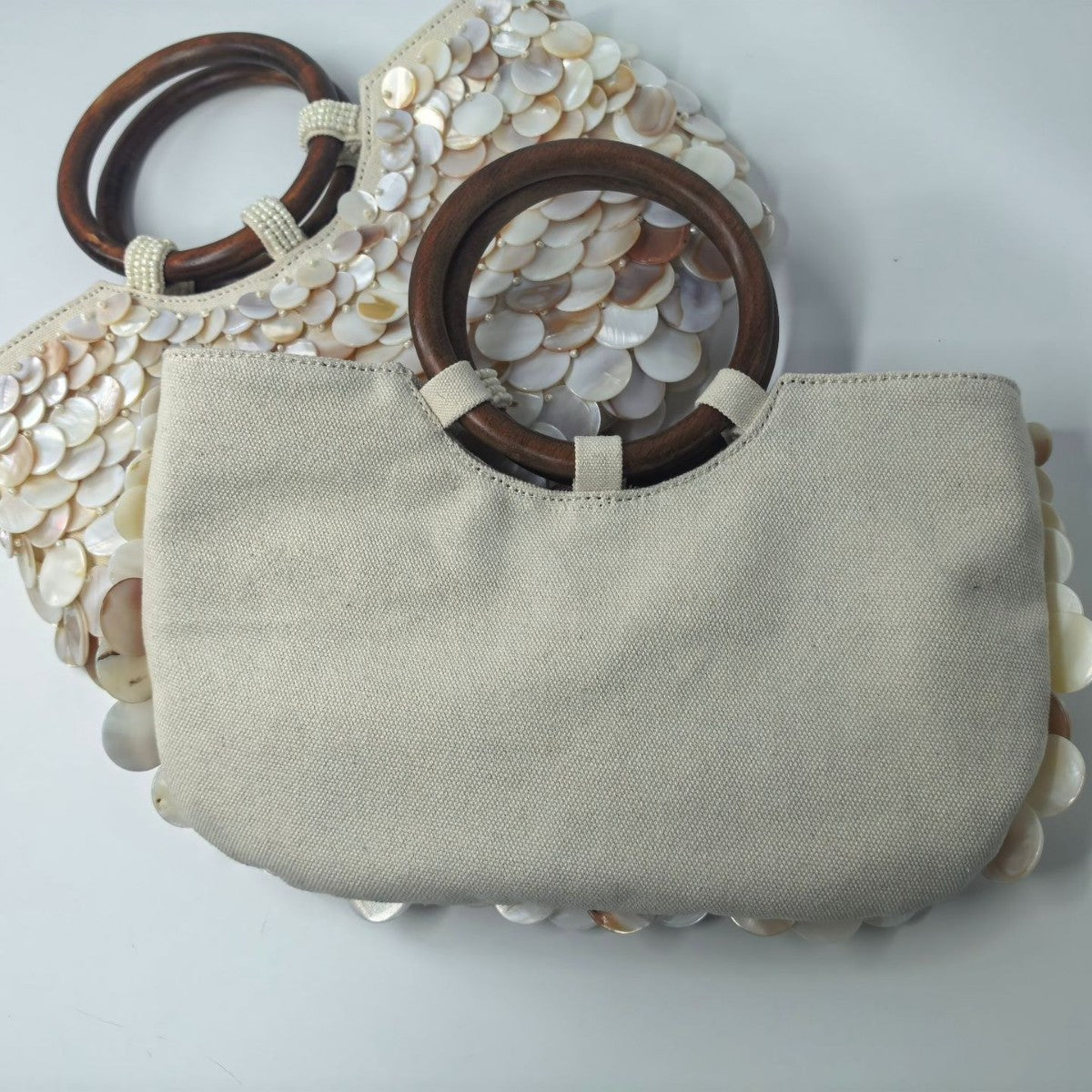 Seaside Holiday Fairy Style Handmade Natural Shell Wooden With Women's Handbag