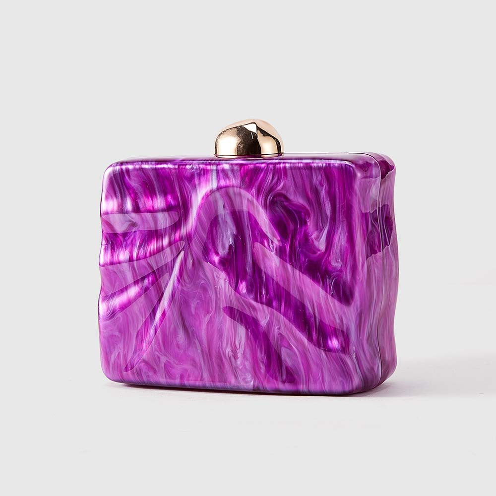 Women's Press Acrylic Wedding Banquet Clutch Chain Dinner Bag