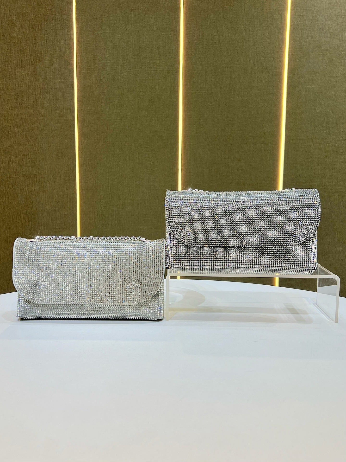 Fashion Chain Style One Full Diamond Light Luxury High-grade Shoulder Bags
