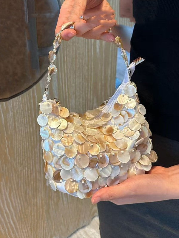 Handmade Knitting Shell Beach Vacation Leisure Women's Handbag